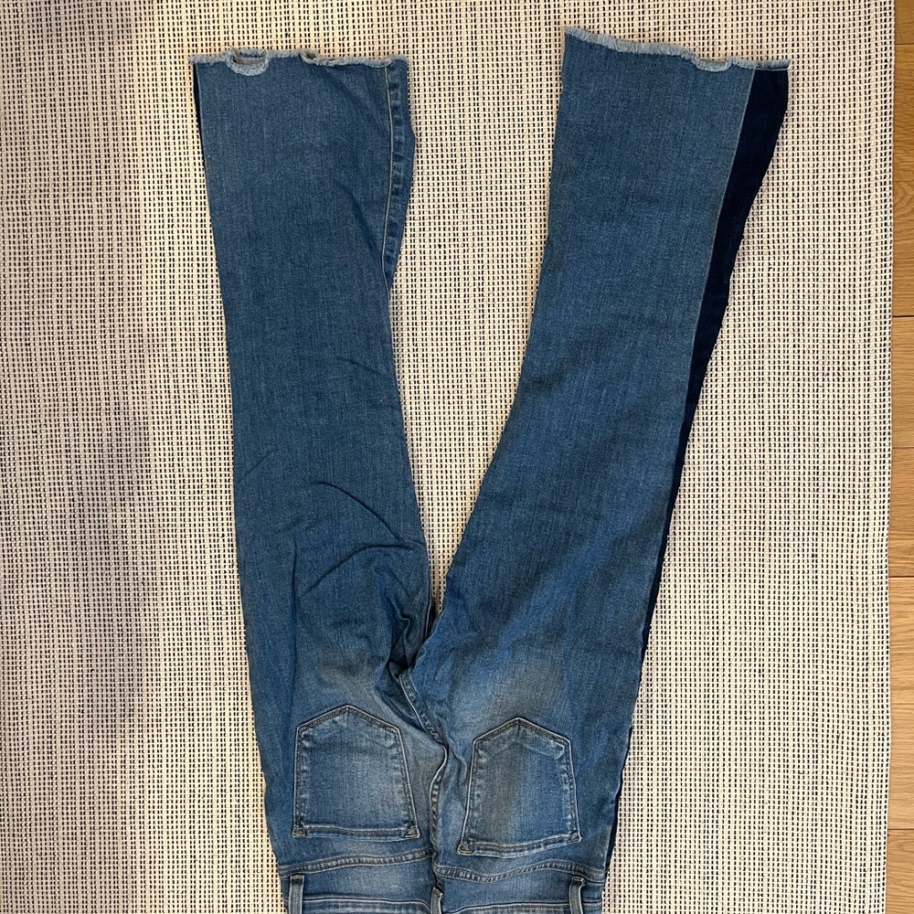 Flying Monkey Flared Side Stripe Medium Wash Flar… - image 4